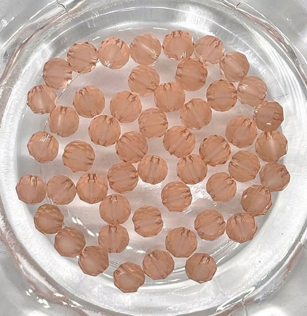 50pcs Beads for Jewelry #20163 Pink Table Cut Faceted Beads